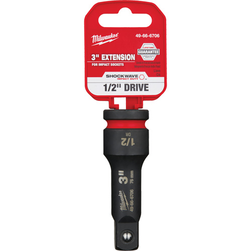 Shockwave Impact Duty Socket Extension, Impact, 1/2" Drive, 3" L Sécurité Médic