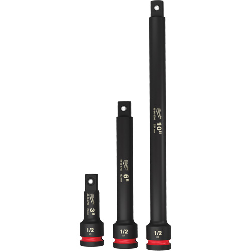 Shockwave Impact Duty Socket Extension Set, Impact, 1/2" Drive, 3"/6"/10" L Sécurité Médic