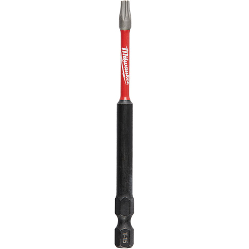 Embout de tournevis Shockwave Impact Duty, Torx, Embout T-15, Prise 1/4", Longueur 3-1/2" Sécurité Médic