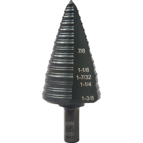 Foret &eacute;tag&eacute; &agrave; trous multiples no 12, 7/8" - 1-3/8", Incr&eacute;ments de 1/16", Acier rapide Sécurité Médic