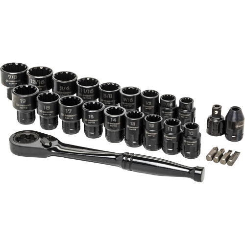 Ensemble d'outils pour m&eacute;canicien, 25 Mcx, Prise de 3/8" Sécurité Médic