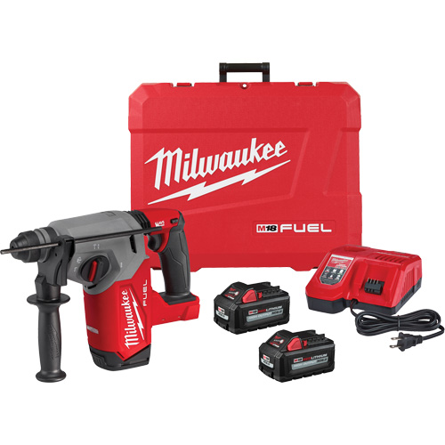 M18 Fuel SDS Plus Rotary Hammer Kit, 18 V, 1", 2 ft-lbs., 1330 RPM Sécurité Médic