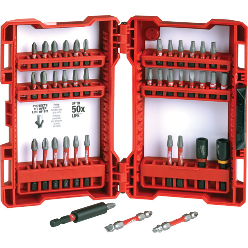 Jeu de 40 embouts de visseuse &agrave; percussion Shockwave Impact-Duty Sécurité Médic