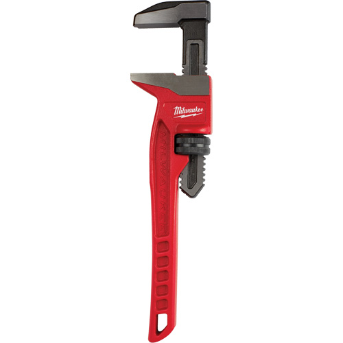 Cl&eacute; &agrave; tuyau &agrave; m&acirc;choires lisses, Cap des m&acirc;choires 2-5/8", Longueur 12", Fini Rev&ecirc;tement en poudre, Prise Ergonomique Sécurité Médic