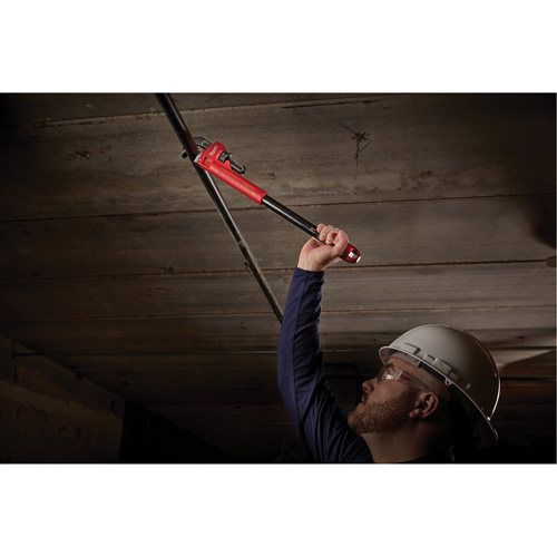 Cheater Adaptable Pipe Wrench, 2-1/2" Jaw Capacity, 18"/24"/10" Long, Powder Coated Finish, Ergonomic Handle Sécurité Médic