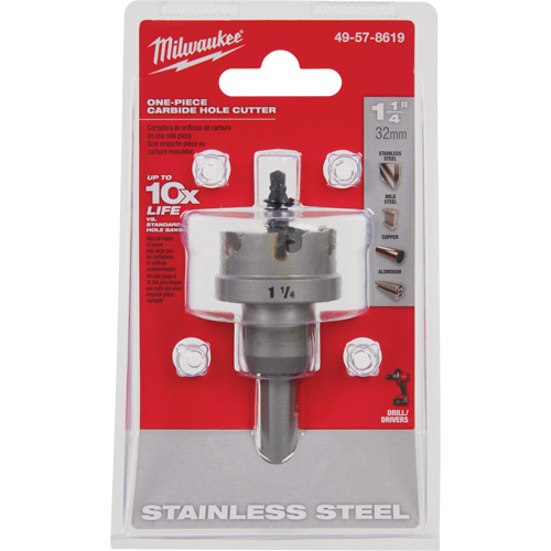 Scies-cloches au carbure monobloc, 1-1/4", Profondeur de la coupe de 3/16" Sécurité Médic