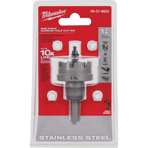 Scies-cloches au carbure monobloc, 1-3/8", Profondeur de la coupe de 3/16" Sécurité Médic