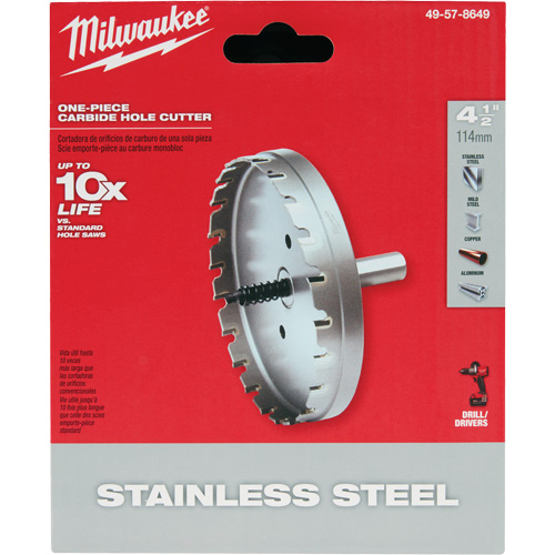 Scies-cloches au carbure monobloc, 4-1/2", Profondeur de la coupe de 3/16" Sécurité Médic