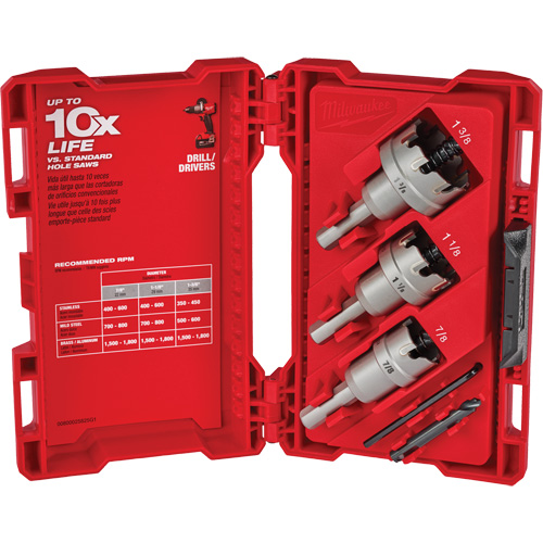 One-Piece Carbide Hole Cutter Set, 4 Pieces, Carbide Sécurité Médic