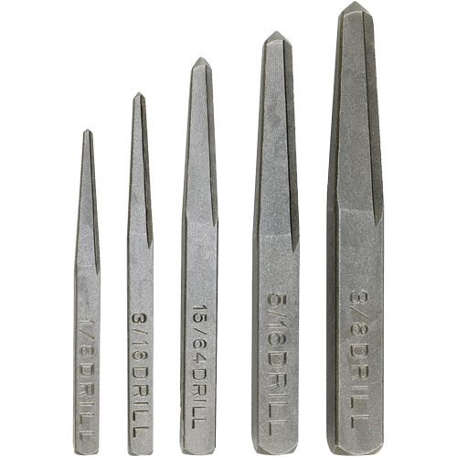 Screw Extractor Set, Chromium Steel, 5 Pieces Sécurité Médic