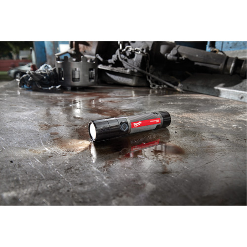 USB Compatible Compact Flashlight, LED, 800 Lumens, Rechargeable Batteries Sécurité Médic
