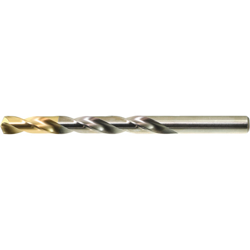 DRILLCO TiN Tipped Jobber Drill Bit, High Speed Steel, #1, 3-7/8" L, 2-5/8" Flute, 135° Point Angle Sécurité Médic