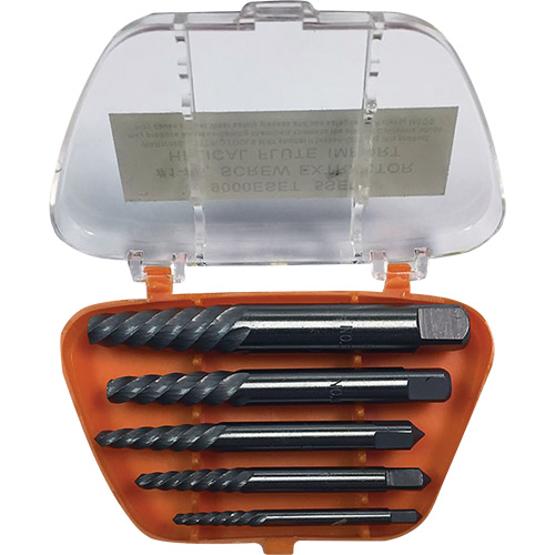 DRILLCO Screw Extractor Set with Drills, Carbide, 5 Pieces Sécurité Médic
