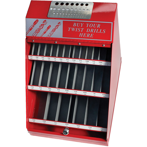 DRILLCO Fractional Drill Bit Display Set, 540 Pieces Sécurité Médic