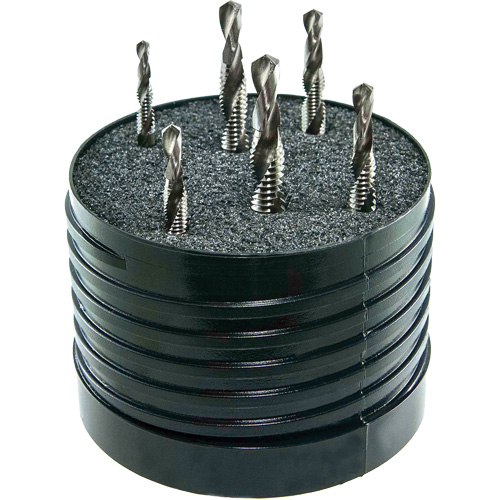 DRILLCO Combined Tap & Drill Set, 6 Pieces, High Speed Steel Sécurité Médic