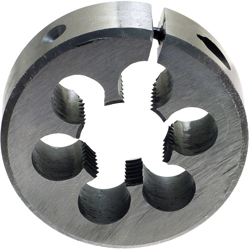 Fili&egrave;re ronde ajustable pour tuyaux DRILLCO, dia. 1/2", Filet de 1-1/2"-11, Acier rapide Sécurité Médic