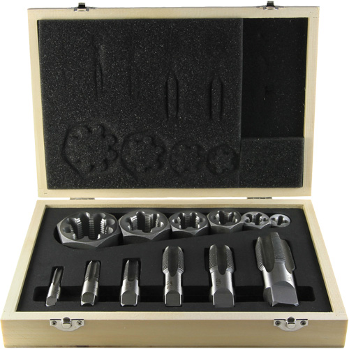 DRILLCO Pipe Tap Set, 12 Pieces Sécurité Médic