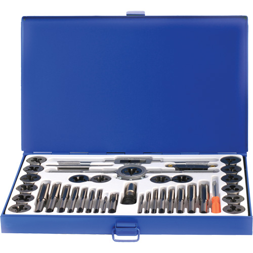 DRILLCO Fractional Tap & Die Set, 40 Pieces Sécurité Médic
