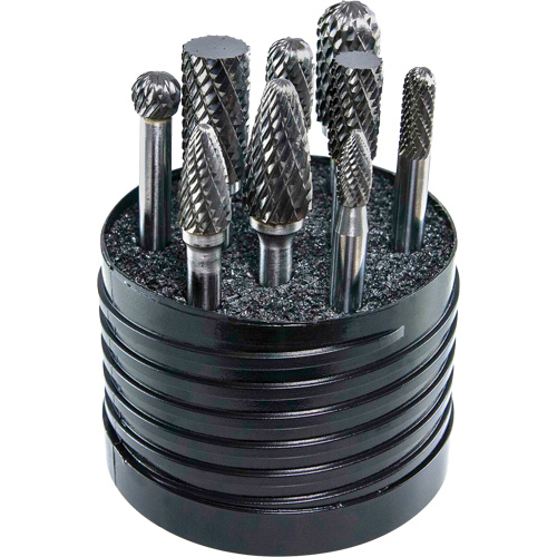 Jeu d'al&eacute;soirs au carbure plein &agrave; simple coupe Magnum SET 1 DRILLCO, 8 morcea Sécurité Médic