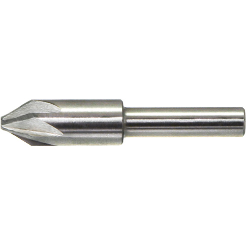 DRILLCO Chatterless Countersink, 1/4", High Speed Steel, 90° Angle, 6 Flutes Sécurité Médic