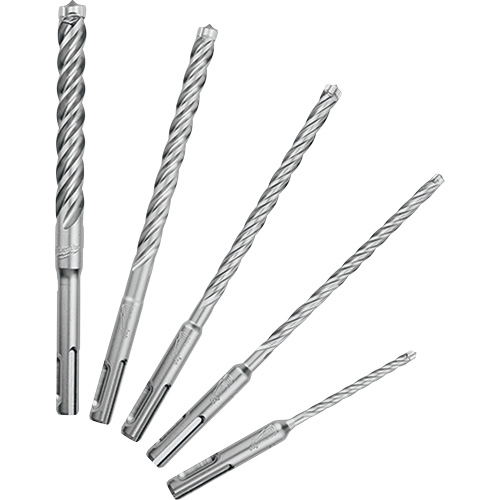 MX4 4-Cutter Rotary Hammer Drill Bit Kit, 5 Pieces, Carbide Sécurité Médic