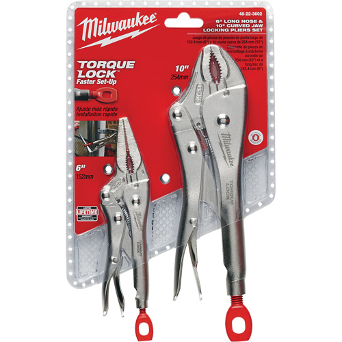 Torque Lock Locking Pliers Set, 2 Pieces Sécurité Médic