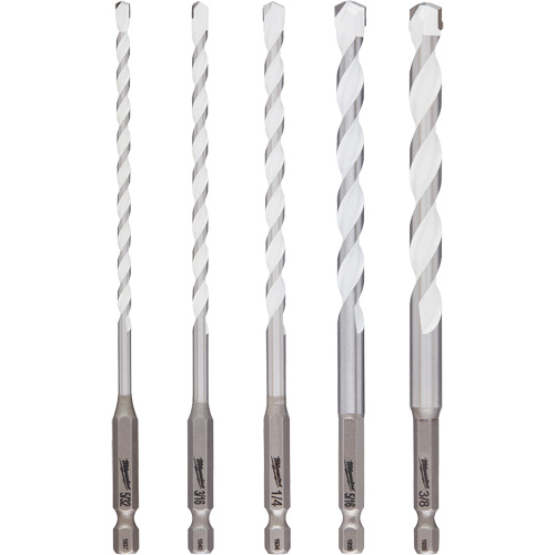 Shockwave Multi-Material Drill Bit Set, 5 Pieces, Carbide Sécurité Médic