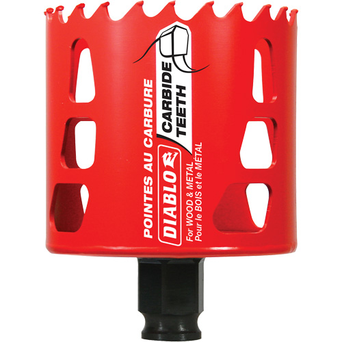 Wood & Metal Hole Saw, 2-3/4", 2-3/8" Depth of Cut, Carbide Sécurité Médic