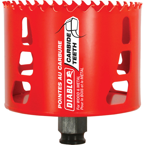 Wood & Metal Hole Saw, 3-1/2", 2-3/8" Depth of Cut, Carbide Sécurité Médic