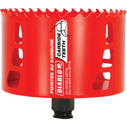 Wood & Metal Hole Saw, 4-1/8", 2-3/8" Depth of Cut, Carbide Sécurité Médic