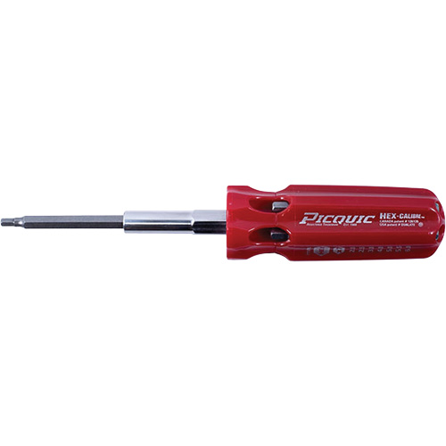 Hex-Calibre Metric Multi-Bit Screwdriver, Plastic Handle Sécurité Médic