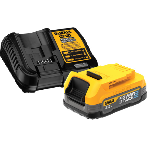 Ensemble de batterie et chargeur compacts Max* Powerstack, Lithium-ion, 20 V, 1,7 A Sécurité Médic