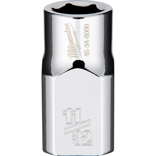 SAE Socket with Four Flat Sides, 11/32", 3/8" Drive, 6 Points Sécurité Médic