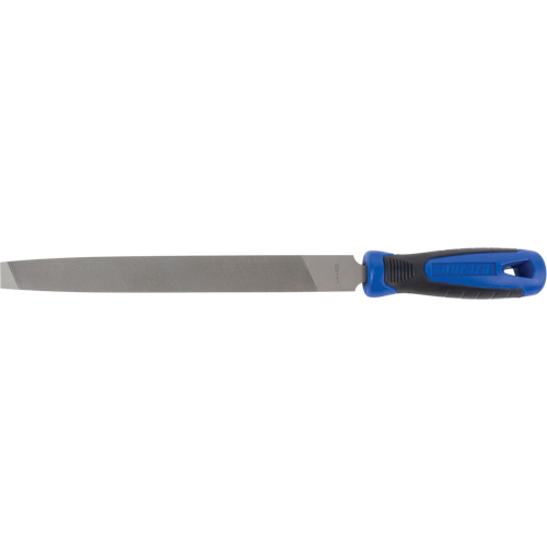 Mill File With Handle, Flat, 6", Bastard Sécurité Médic