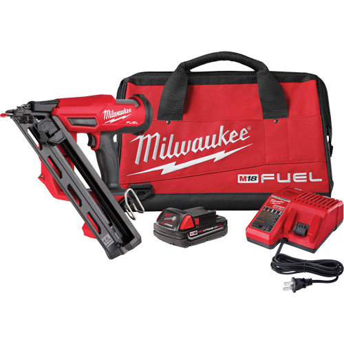 M18 Fuel 15 Gauge Finish Nailer Kit, 18 V, Lithium-Ion Sécurité Médic