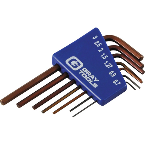 Hex Key Set, 7 Pcs., Metric Sécurité Médic