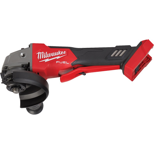 Meuleuse &agrave; frein &agrave; vitesse variable avec interrupteur &agrave; glissi&egrave;re non verrouillable M18 Fuel, 18 V, Mandrin 5"/4-1/2", Lithium-ion Sécurité Médic