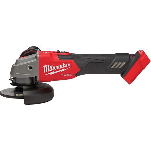 Meuleuse &agrave; frein &agrave; vitesse variable avec interrupteur &agrave; glissi&egrave;re verrouillable M18 Fuel, 18 V, Mandrin 5"/4-1/2", Lithium-ion Sécurité Médic