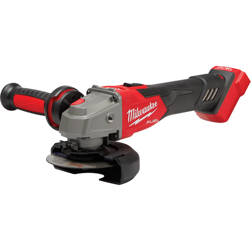 Meuleuse &agrave; frein &agrave; vitesse variable avec interrupteur &agrave; glissi&egrave;re verrouillable M18 Fuel, 18 V, Mandrin 5"/4-1/2", Lithium-ion Sécurité Médic