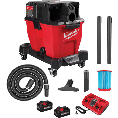 Aspirateur sec/humide sans fil &agrave; bloc-pile double M18 Fuel, 18 V, Capacit&eacute; 9 gal. Sécurité Médic