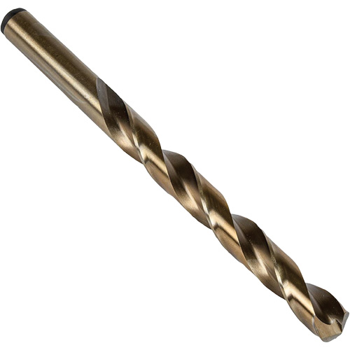 Jobber Drill Bit, Cobalt, 13/32", 5-1/4" L, 3-7/8" Flute, 135° Point Angle Sécurité Médic