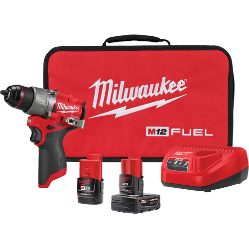 Ensemble perceuse/visseuse M12 Fuel, Lithium-ion, 12 V, Mandrin 1/2", Couple 400 lb-po Sécurité Médic