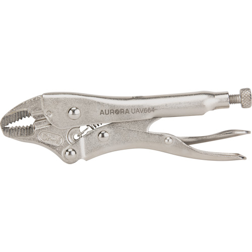 Locking Pliers with Wire Cutter, 5" Length, Curved Jaw Sécurité Médic