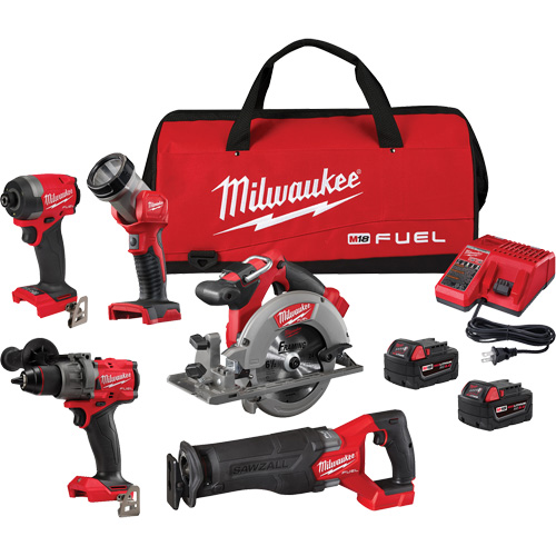 Jeu de 5 outils combin&eacute;s M18 Fuel, Lithium-ion, 18 V Sécurité Médic
