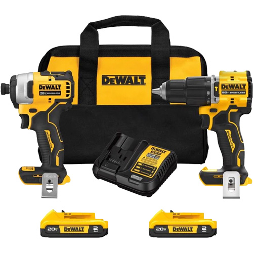 Atomic Cordless & Brushless Two-Tool Combo Kit, Lithium-Ion, 20 V Sécurité Médic
