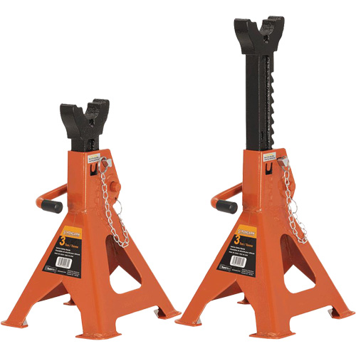 853B Jack Stands, Locking Handle/Ratchet, 3 Ton(s) Capacity, 11" - 16" H Sécurité Médic