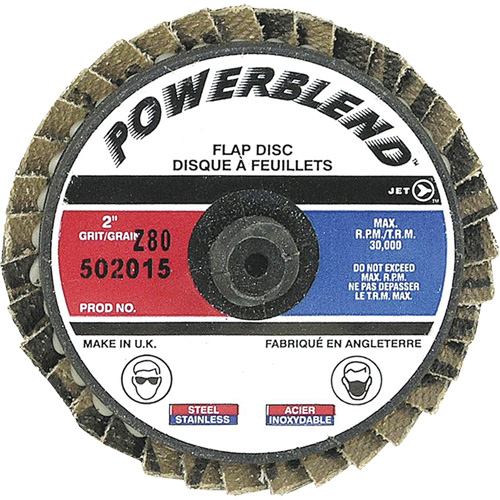 PowerBlend Roll-On Flap Disc, 2" x Type R, Z80 Grit Sécurité Médic