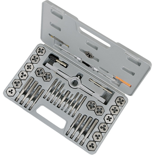 TD40A Premium SAE Alloy Tap & Die Set, 40 Pieces Sécurité Médic