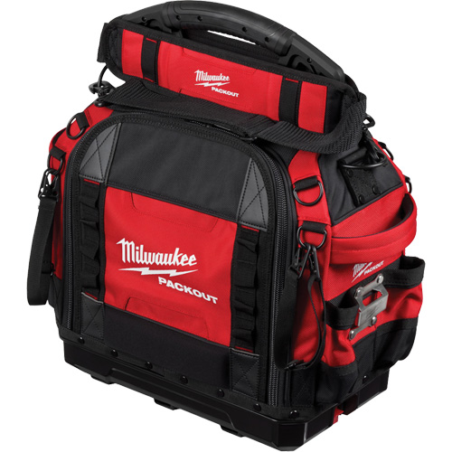 PackOut 15" Structured Tool Bag, Ballistic Polyester, 65 Pockets, Red Sécurité Médic
