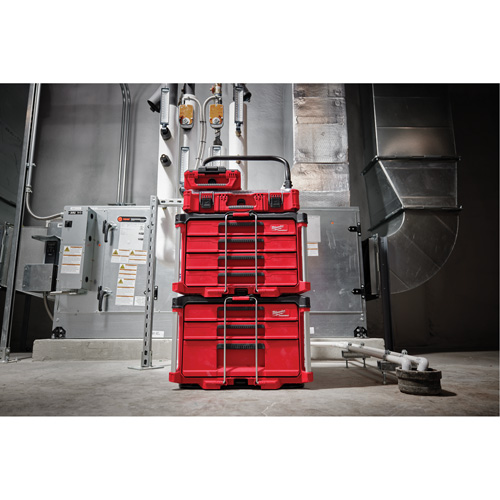 Boîte &agrave; outils avec 4 tiroirs PackOut, 16-3/10" x 22-1/5" x 14-3/10", Rouge Sécurité Médic